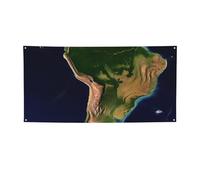 Bannière de bienvenue pour photographie - Drapeau de fête - Toile de fond - Amérique du Sud - Panneau satellite - Accessoires photo - Bannière pour clôture, anniversaire, jardin - Fournitures de fête