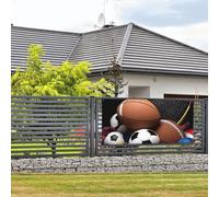 Bannière de bienvenue sur le thème du sport - Bannière murale à suspendre pour photo - Toile de fond avec 4 trous - Bannière de porte - Décoration de fête - Taille M