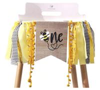 Bannière de chaise haute 1ère abeille - Décorations thème anniversaire d'abeille, bannière 1er jour d'abeille, bannière chaise haute 1 an abeille, bannière de chaise haute 1er anniversaire abeille Déc