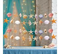 bannière de coquillages de la côte décorations de fête pour enterrement | bannière de coquillages de la côte décorations de fête pour enterrement de vie de jeune fille coquillages et décorations de