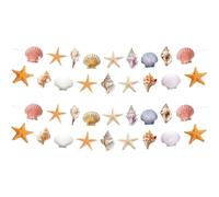 bannière de coquillages de la côte décorations de fête pour enterrement de vie de jeune fille coquillages et décorations de fête côtière pour mariage anniversaire fête prénuptiale fête prénatale