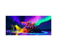 Bannière de couette de porte de garage de Noël - Fond de dessin animé plat 2D fluorescent, fond de bannière de porte de garage de Noël | Pour intérieur et extérieur Fête Porte murale Jardin