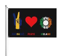 Bannière De Cour Barbade Barbadien Paix Irlande Irlandais Irlandais Bannière Décorative 100% Polyester Drapeau De Jardin Couleurs Éclatantes Drapeaux Décoratifs D'Extérieur