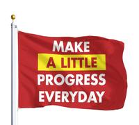 Bannière De Cour Faire Un Petit Progrès Chaque Jour Drapeaux Décoratifs D'Extérieur Robustes Drapeau De Jardin Couleurs Éclatantes Bannière Décorative Pour Club Bar Patio 90X150Cm