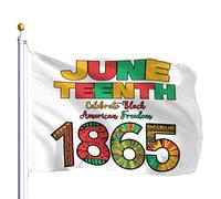 Bannière De Cour Feier Der Schwarzen Freiheit 1865 Bannière Décorative Couleurs Éclatantes Drapeau De Jardin Avec Œillets En Laiton Drapeaux Décoratifs D'Extérieur Pour Club Patio Chambre