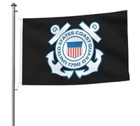 Bannière De Cour Marque De La Garde Côtière Américaine Drapeau De Jardin Robustes Bannière Décorative Couleurs Éclatantes Drapeaux Décoratifs D'Extérieur Pour Bar Procession Chambre 90X150Cm