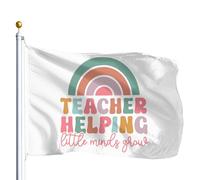 Bannière De Cour Un Enseignant Qui Aide Les Jeunes Esprits À Se Développer Bannière Décorative 100% Polyester Drapeau De Jardin Avec Œillets En Laiton Drapeaux Décoratifs D'Extérieur