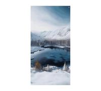 Bannière de couverture de porte 90 x 180 cm - Panneau de bienvenue saisonnier - Décoration verticale à suspendre pour porche, entrée, jardin