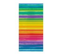 Bannière de couverture de porte à rayures colorées arc-en-ciel - Bannière de bienvenue - Bannière de bienvenue - Bannière de fête d'anniversaire pour célébrations festives - 177,8 x 90,9 cm