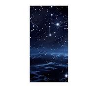Bannière de couverture de porte avec étoiles dans la nuit - Fournitures de décoration de fête - Bannière à suspendre - Bannières de fête pour vacances, anniversaire, jardin, pelouse