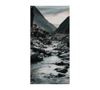 Bannière de couverture de porte de 90 x 180 cm - Panneau de bienvenue saisonnier - Décoration verticale à suspendre pour porche, entrée, jardin