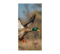 Bannière de couverture de porte de canards sauvages et d'arbre 90 x 180 cm - Bannières de fête saisonnières - Panneau de bienvenue vertical - Décoration de porte à suspendre pour porche, entrée