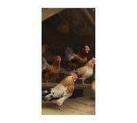 Bannière de couverture de porte de ferme de poulet rôti 90 x 180 cm, bannière de bienvenue saisonnière, décoration verticale à suspendre pour porche, entrée, jardin