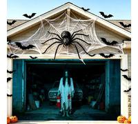 Bannière De Couverture De Porte De Garage Double Halloween, Toile De Fond