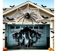 Bannière De Couverture De Porte De Garage Double Halloween, Toile De Fond