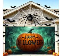 Bannière De Couverture De Porte De Garage Double Halloween, Toile De Fond