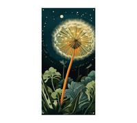 Bannière de couverture de porte de pissenlits la nuit - Fournitures de décoration de fête - Bannière à suspendre - Bannières de fête personnalisées pour les vacances, les anniversaires, le jardin, la