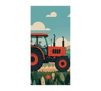 Bannière de couverture de porte de tracteur agricole 90 x 180 cm - Bannières de fête saisonnières - Panneau de bienvenue - Décoration verticale à suspendre pour porche, entrée, jardin