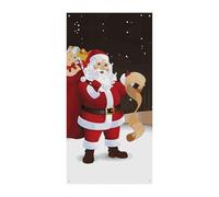 Bannière de couverture de porte Merry Christmas 90 x 180 cm - Bannières de fête saisonnières - Panneau de bienvenue vertical - Décoration de porte à suspendre pour porche, entrée, jardin