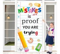 Bannière de couverture de porte pour la rentrée scolaire, bannière de porche pour la première journée d'école, panneau de porche, décoration de porte de salle de ccessoires de toile de fond à