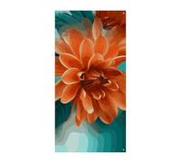 Bannière de couverture de porte sarcelle et fleur 90 x 180 cm - Bannières de fête saisonnières - Panneau de bienvenue vertical - Décoration de porte à suspendre pour porche, entrée, jardin