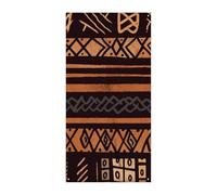 Bannière de couverture de porte tribal africaine en tissu de boue 90 x 180 cm - Bannières de fête saisonnières - Panneau de bienvenue - Décoration verticale à suspendre pour porche, entrée, jardin