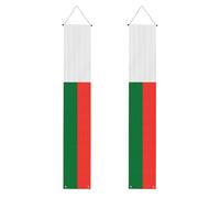 Bannière de décoration à suspendre pour porte de jardin - Drapeau de Madagascar - Drapeau de bienvenue