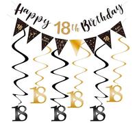 Bannière De Décoration D'Anniversaire 18 Ans[A3241]