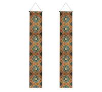 Bannière de décoration de fête à motif floral symétrique, bannière de félicitations, bannière de décoration de remise de diplôme, panneau de porche