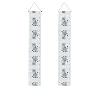 Bannière de décoration de fête avec âne souriant, bannière de félicitations pour remise de diplôme, panneau de porche