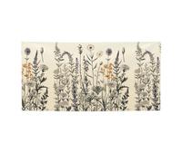 Bannière de décoration de fête avec herbes florales botaniques - Décoration de fête d'anniversaire - Photographie - Bannières et panneaux - Décoration murale - Fournitures de fête - 180 x 119 cm