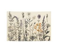 Bannière de décoration de fête avec herbes florales botaniques - Décoration de fête d'anniversaire - Photographie - Bannières et panneaux - Décoration murale - Bannière - Fournitures de fêtes - 180 x