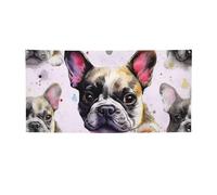 Bannière de décoration de fête avec petit bouledogue français - Pour fête d'anniversaire - Photographie - Bannières et panneaux - Décoration murale - Bannière - Fournitures de fête - 180 x 119 cm
