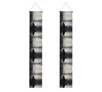 Bannière de décoration de fête de remise de diplôme chat noir dans la neige - Convient pour une utilisation en intérieur et en extérieur, un incontournable pour célébrer la remise de diplôme