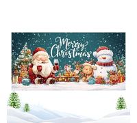 Bannière De Décoration De Noël Pour Porte De Garage,396x183 cm Décorations Pour Les Fêtes - Toile De Pour Noël | Pour Extérieur Intérieur Fête Porche Jardin Mur Maison Maison Patio Bureau
