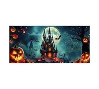 Bannière de décoration de porte de garage d'Halloween, décoration murale adaptée pour l'extérieur, la maison, la cour, les fêtes Kjw695 (A, E)