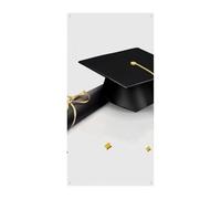 Bannière de décoration verticale pour porte de remise de diplôme 90 x 180 cm - Panneau de bienvenue saisonnier - Décoration verticale à suspendre pour porche, entrée, jardin