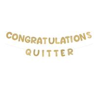 Bannière de départ à la retraite, bannière de félicitations pré-cordée, décorations à paillettes avec bannières de remise de diplôme, décoration de fête de sortie, pas à faire soi-même