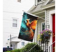 Bannière de drapeau double face résistante à la décoloration pour l'extérieur, drapeau de bienvenue au feu et à l'eau, bannière de vœux personnalisée pour maison de fête