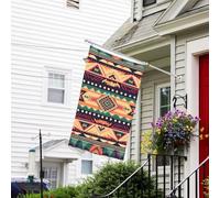 Bannière de drapeau double face résistante à la décoloration pour l'extérieur, drapeau de bienvenue de cour motif sud-ouest, bannière de vœux personnalisée pour fête maison