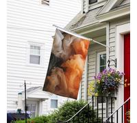 Bannière de drapeau double face résistante à la décoloration pour l'extérieur, drapeau de bienvenue de cour en gros plan de fumée, bannière de vœux personnalisée pour fête maison