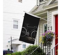 Bannière de drapeau double face résistante à la décoloration pour l'extérieur, drapeau de bienvenue, de cour, de vélo, bannière de vœux personnalisée pour fête maison