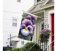 Bannière de drapeau double face résistante à la décoloration pour l'extérieur, drapeau de bienvenue de cour, pensée, bannière de vœux personnalisée pour fête maison