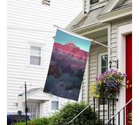 Bannière de drapeau double face résistante à la décoloration pour l'extérieur, drapeau de bienvenue du Grand Canyon, bannière de vœux personnalisée pour maison de fête