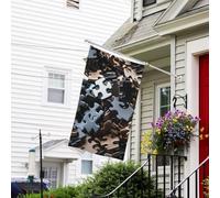 Bannière de drapeau double face résistante à la décoloration pour l'extérieur - Drapeau de bienvenue - Un tas de pièces de puzzle - Bannière de vœux personnalisée pour fête maison