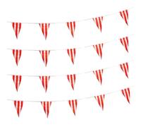 Bannière de drapeaux de fanion de | Décoration de fête de de carnaval - Bannière de banderoles rouges et blanches, fournitures de décorations de fête pour les fournitures de décorations de sur le