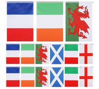 Bannière de Drapeaux du Monde en Polyester, Décoration Intérieure | Guirlande Multinationale, Couleurs Vives et Usage Solide, pour Fêtes, Bars et Clubs Sportifs