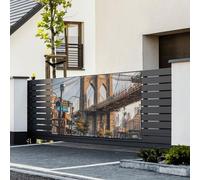 Bannière de drapeaux « Happy Birthday » à suspendre au mur - Bannière de pont de Brooklyn personnalisée - Grande bannière pour événement d'affaires, décoration de fête d'anniversaire - 180 x 120 cm