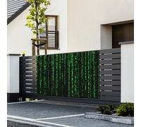 Bannière de drapeaux « Happy Birthday » - Toile de fond à suspendre - Bannière matrice verte personnalisée - Grande bannière pour événement d'affaires, décoration de fête d'anniversaire - 180 x 120 cm