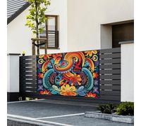 Bannière de drapeaux « Happy Birthday » - Toile de fond mexicaine personnalisée - Grande bannière pour événement d'affaires, décoration de fête d'anniversaire - 180 x 120 cm